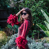 Julianne Dress in Electric Cherry
