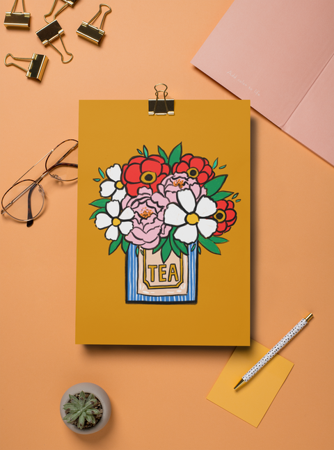 Tea Time Floral | Art Print x ModCloth Collab