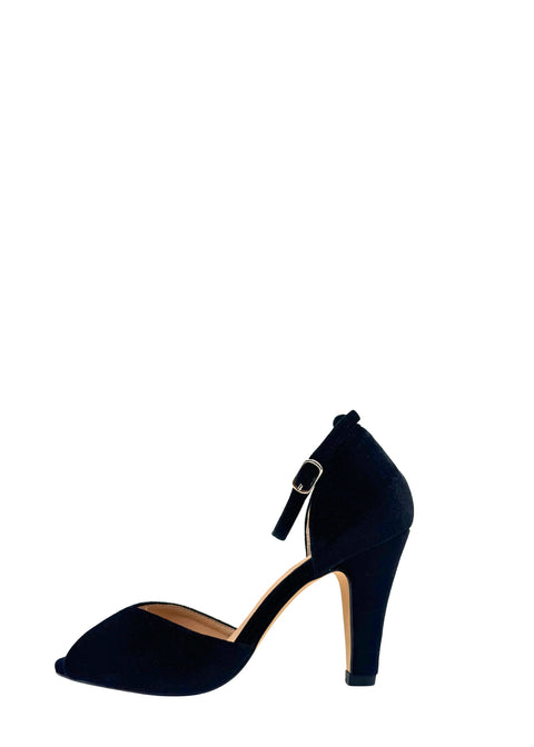 Lola Velvet Heels Black