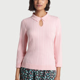 Pearly Paradise Keyhole Sweater (Final Sale)