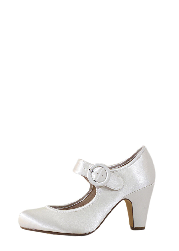 Madeline Satin Mary Jane Heels