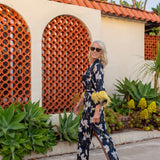 Marlene Wrap Dress in Lemon Orchid Blossom