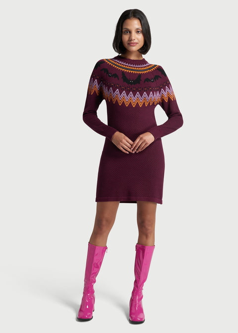 It Be Like 'Bat' Fair Isle Sweater Dress – ModCloth