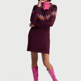 It Be Like 'Bat' Fair Isle Sweater Dress