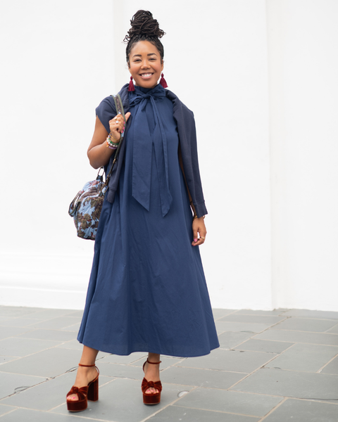 The Vesey Dress in Navy