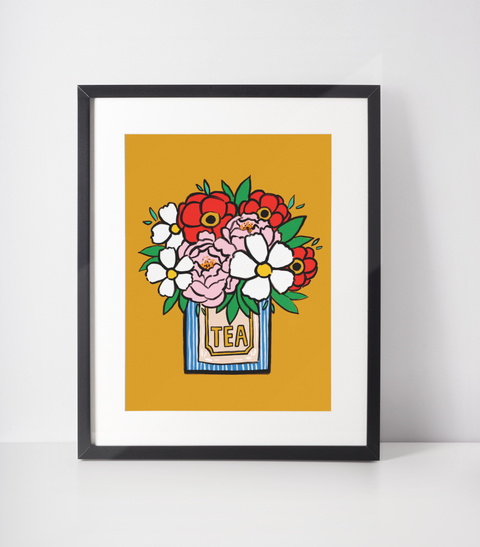 Tea Time Floral | Framed Art Print x ModCloth Collab