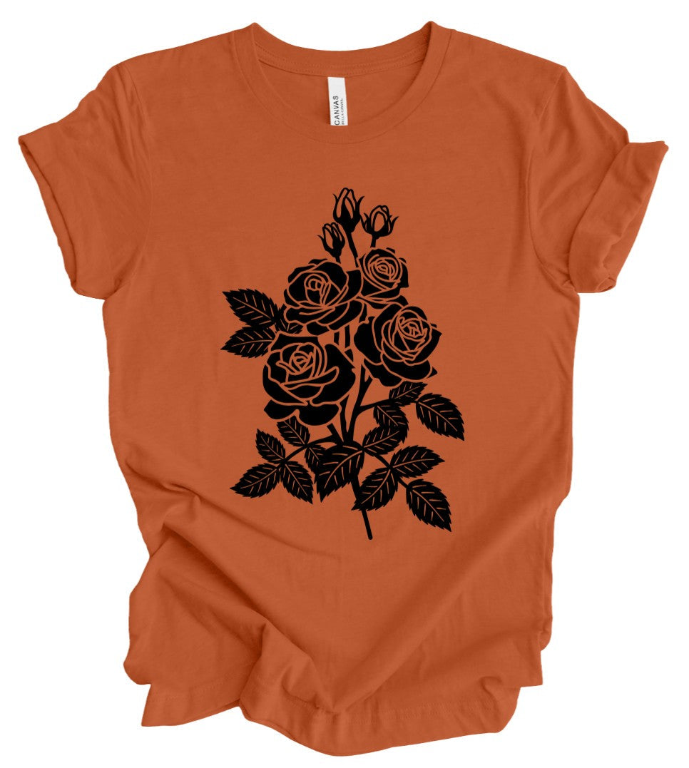 Black Roses T-Shirt: Pumpkin