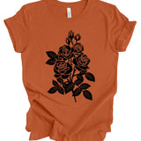 Black Roses T-Shirt: Pumpkin