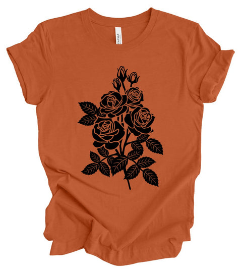 Black Roses T-Shirt: Pumpkin
