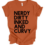 Nerdy Dirty Inked and Curvy T-Shirt: Pumpkin