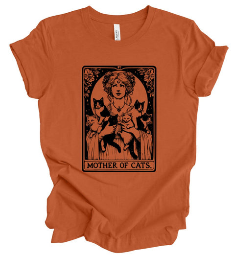 Mother of Cats Tarot T-Shirt: Pumpkin