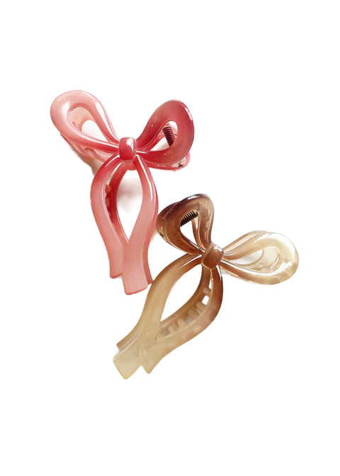 Ombre Bow Claw Hair Clip