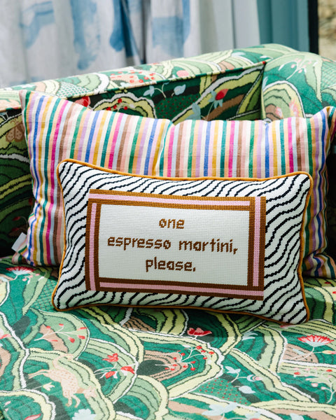 Needlepoint Pillow - One Espresso Martini Please