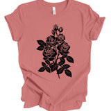 Black Roses T-Shirt: Dusty Rose