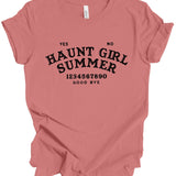 Haunt Girl Summer T-Shirt: Dusty Rose