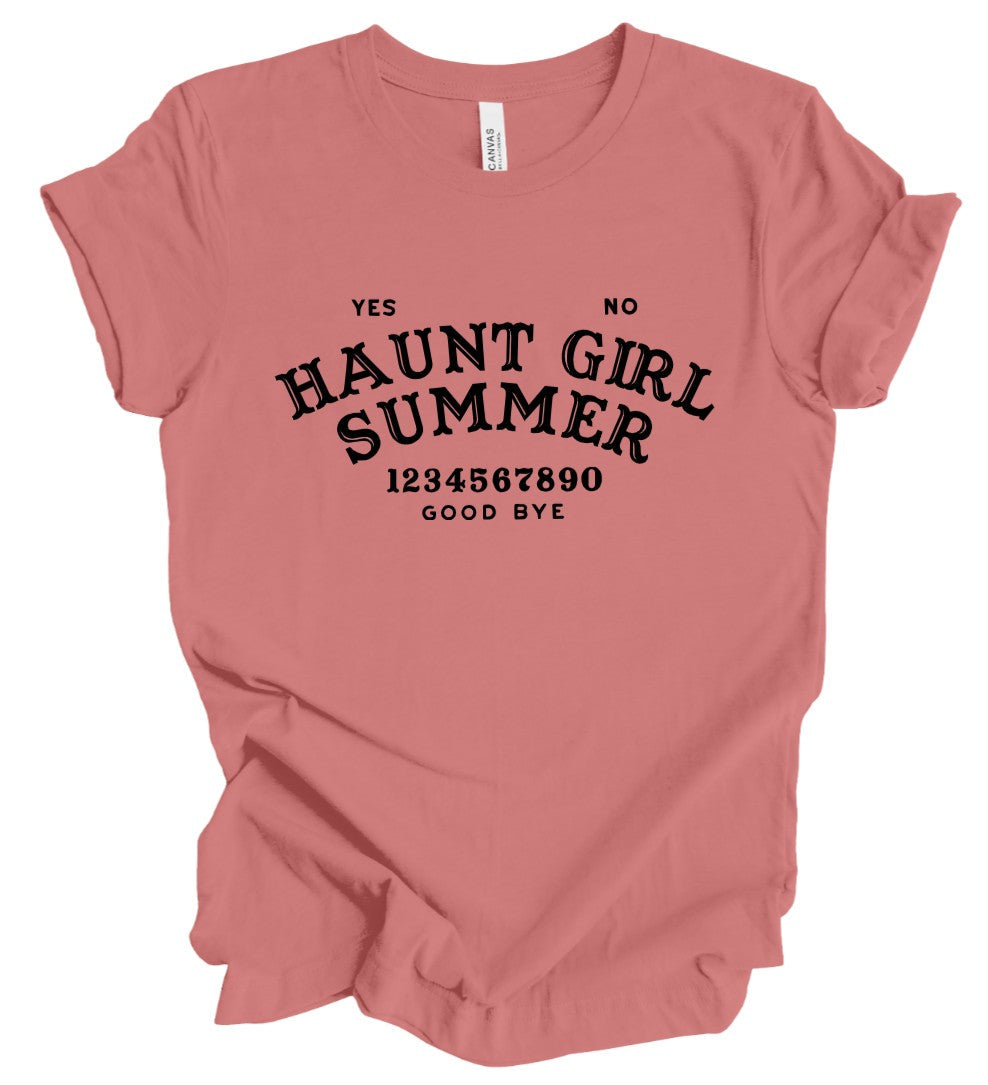 Haunt Girl Summer T-Shirt: Dusty Rose