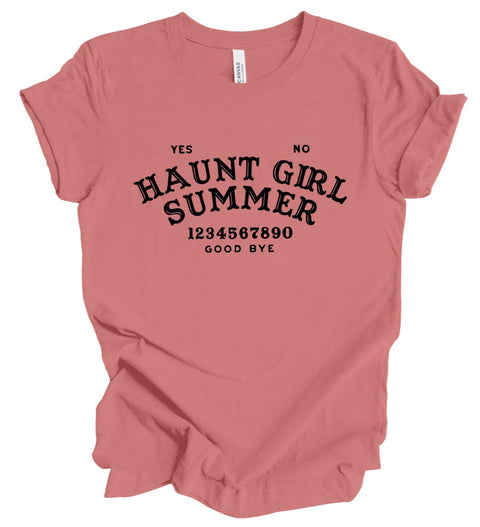 Haunt Girl Summer T-Shirt: Dusty Rose