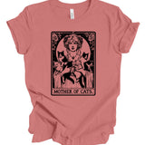 Mother of Cats Tarot T-Shirt: Dusty Rose