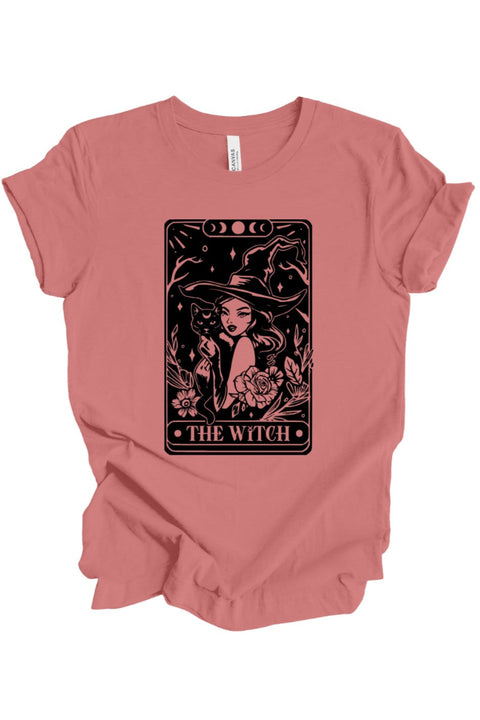 The Witch Tarot T-Shirt: Dusty Rose