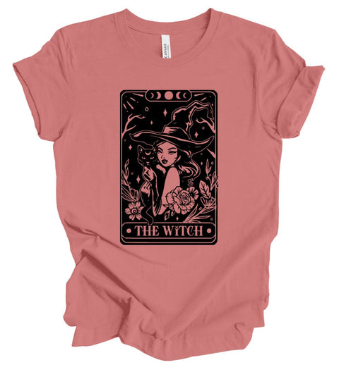 The Witch Tarot T-Shirt: Dusty Rose