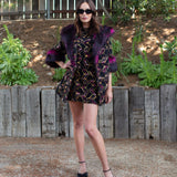 Penelope Swing Coat in Berry Boucle