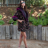 Penelope Swing Coat in Berry Boucle