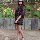Penelope Swing Coat in Berry Boucle