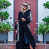 Penny Deluxe Buxom Gunmetal Faux Fur Jacket