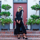 Penny Deluxe Buxom Gunmetal Faux Fur Jacket
