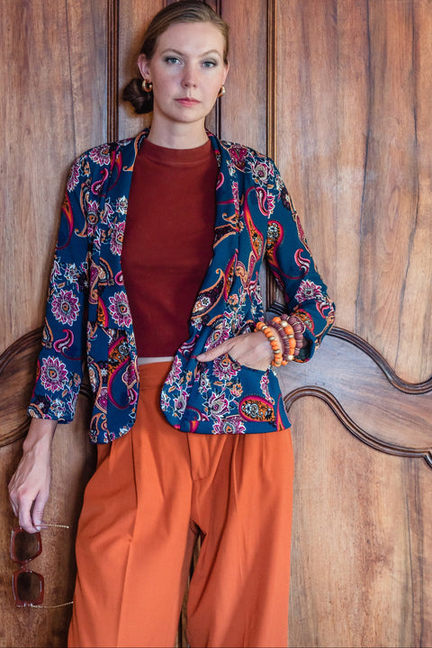 Pepper Paisley Tuxedo Jacket