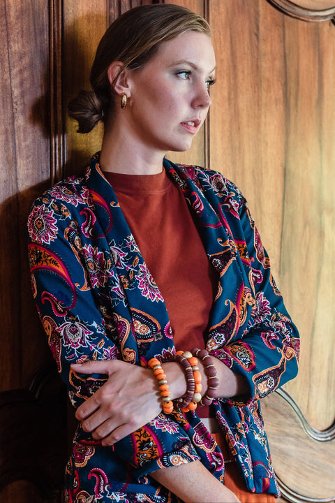 Pepper Paisley Tuxedo Jacket