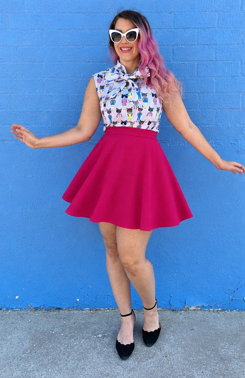Harper Skater Skirt in Pink