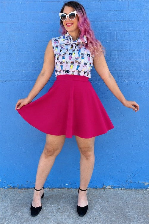 Harper Skater Skirt in Pink