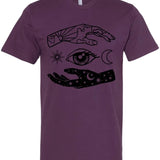 Celestial Hands T-Shirt: Plum