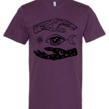 Celestial Hands T-Shirt: Plum