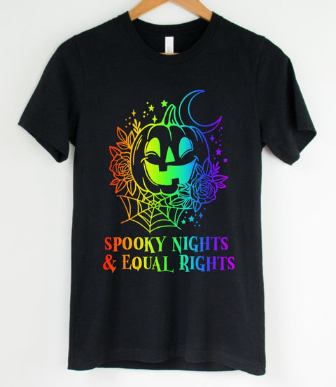 Spooky Nights & Equal Rights: Rainbow T-Shirt