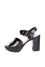 Rose Leather Platform Heels