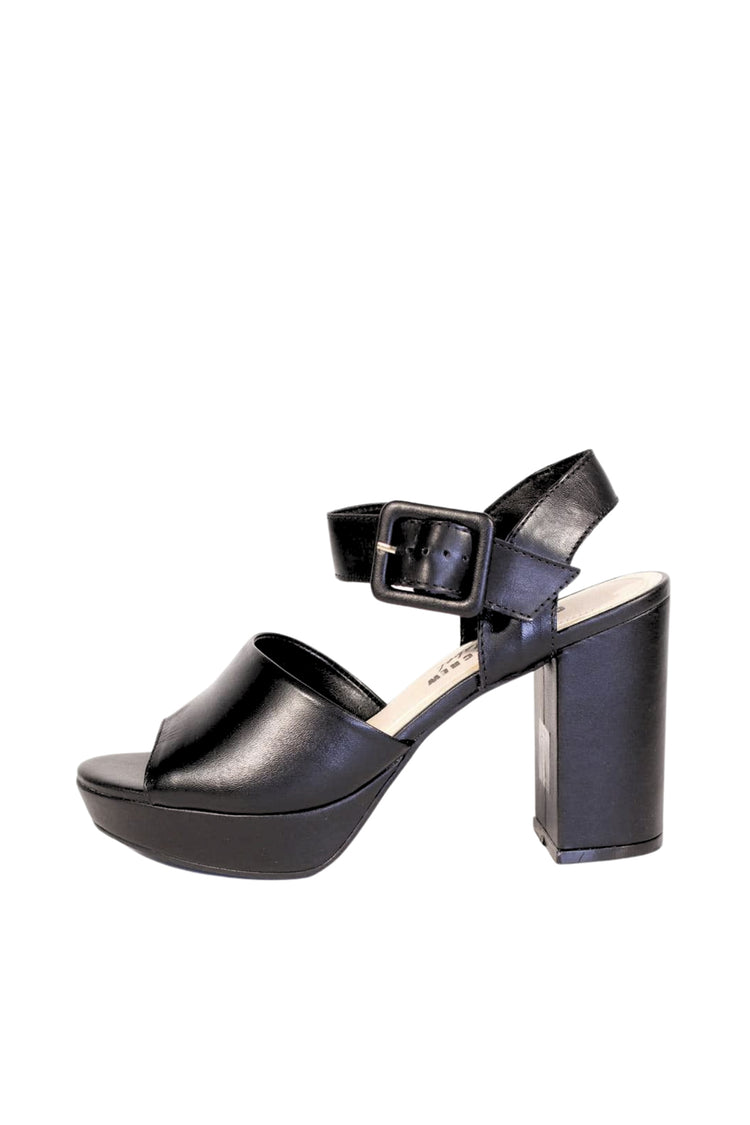 Rose Leather Platform Heels