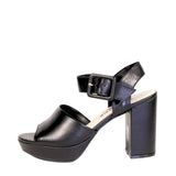 Rose Leather Platform Heels