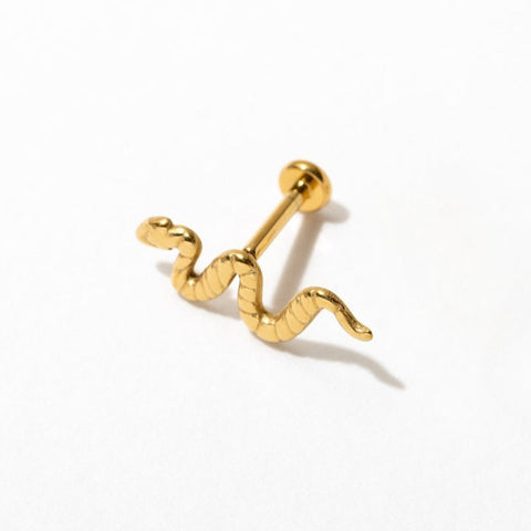 Snake Flat Back Stud Earrings