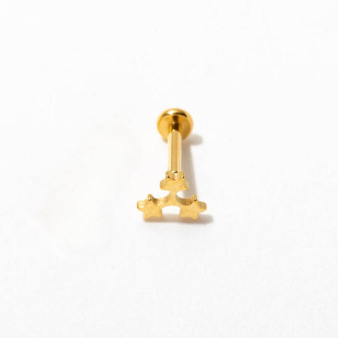 Tiny Star Trio Flat Back Stud Earrings