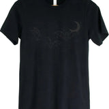 Black on Black Batty Moon: T-Shirt, Pullover, Hoodie, Tank or Long Sleeve