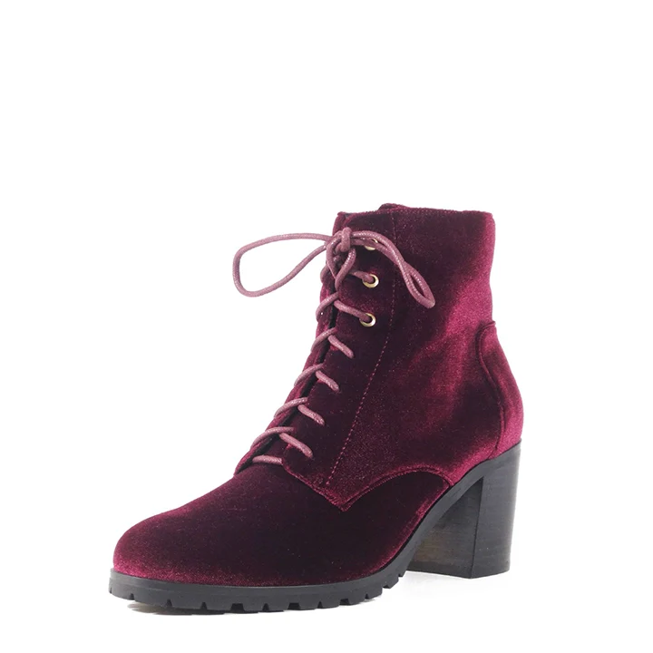 Timothy Velvet Booties