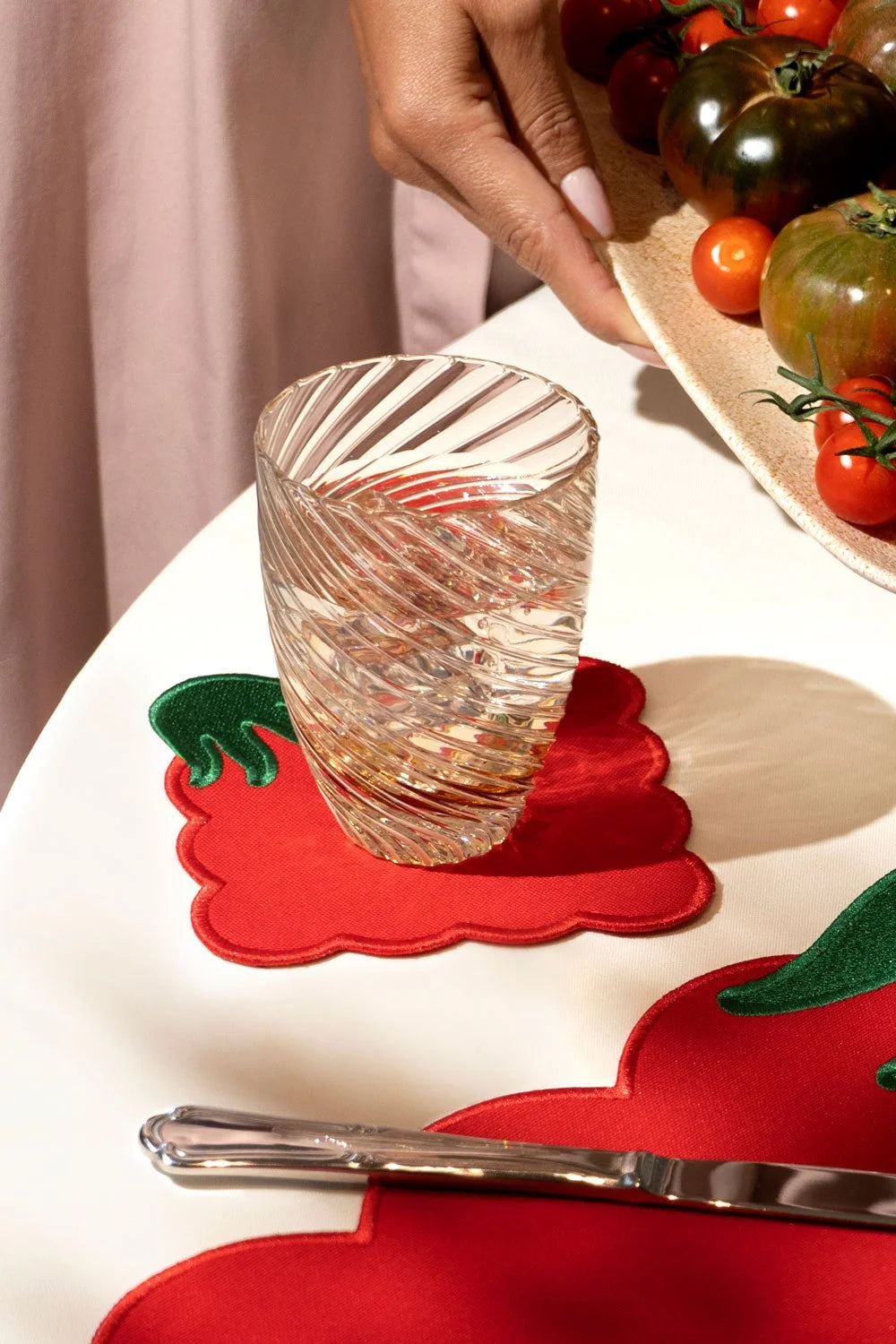 Octaevo Cocktail Coasters - Tomato (Set of 4)