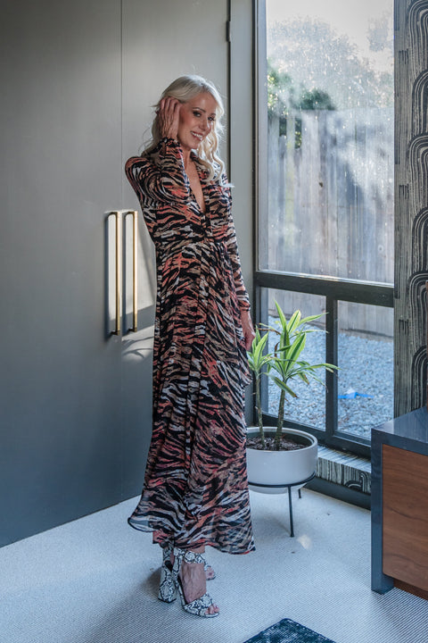 Triana Tiger Minaret Dress