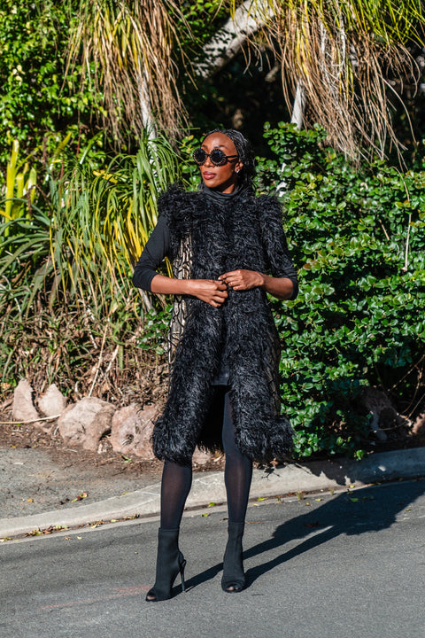 Zenobia Faux Fur Trim Vest