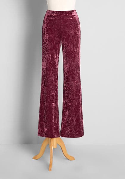 Feels Good to Flare Velvet Pants | ModCloth