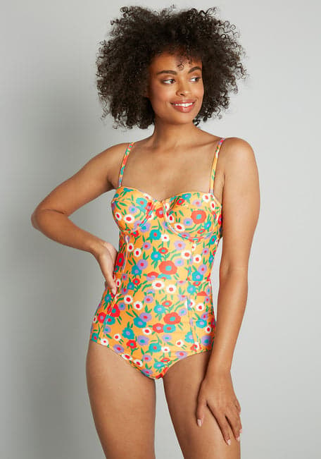 Dive In Retro One Piece Swimsuit by Banned Clothing - SALE Size S only