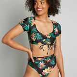 Boardwalk Bliss High-Waisted Bikini Bottom (Final Sale)