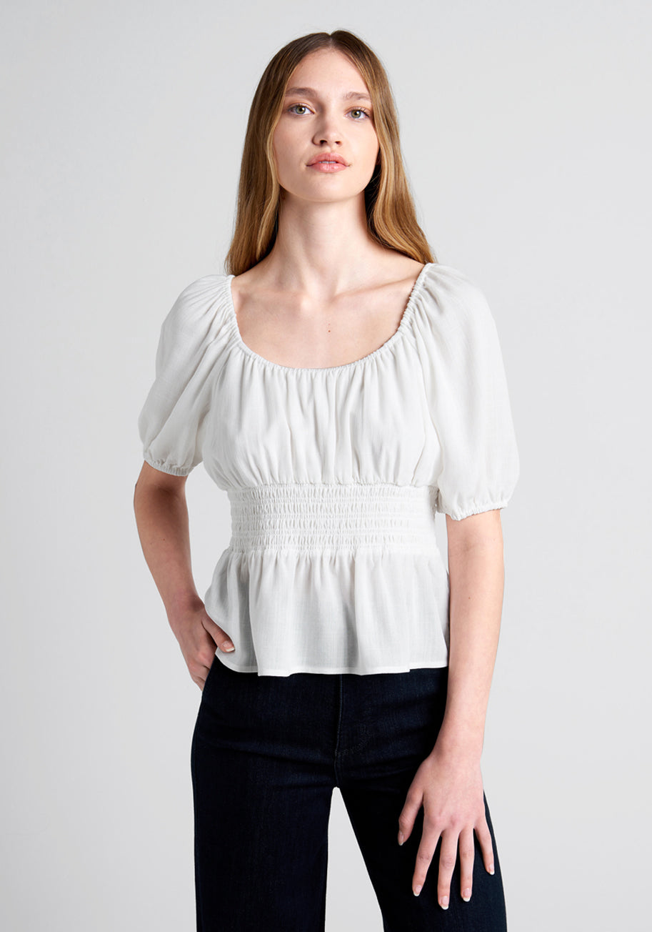 Seaside Picnic Peplum Top | ModCloth